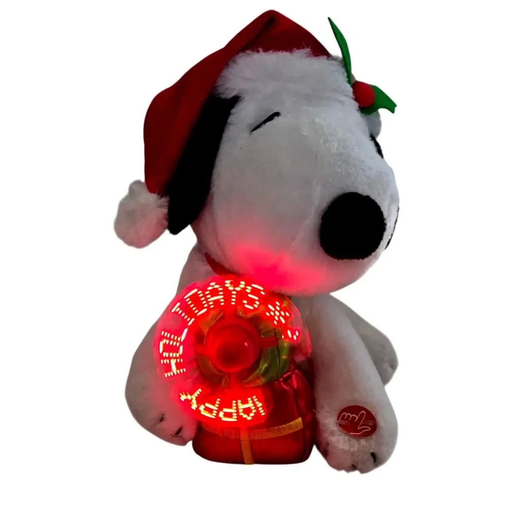 Peanuts Animated Lights Sound Musical Motion Snoopy Christmas Plush Works 11